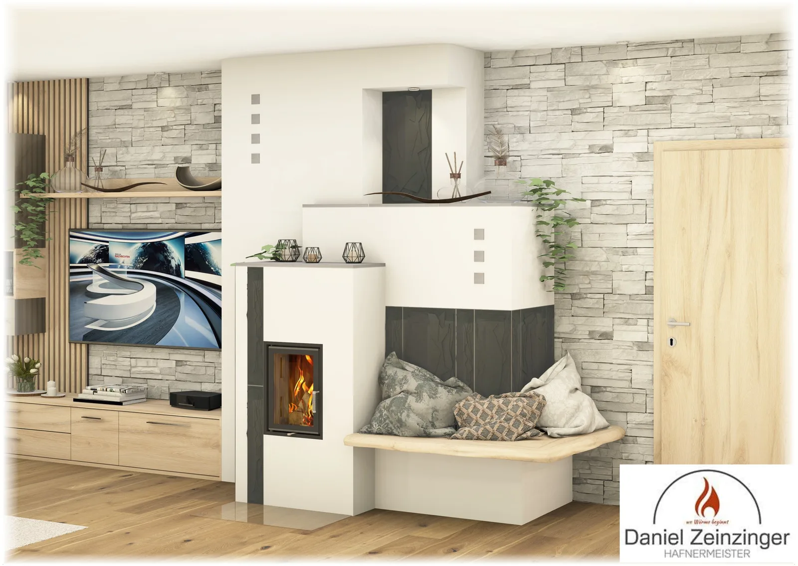 Dreidimensionale Planungsvisualisierung eines Ofenprojekts